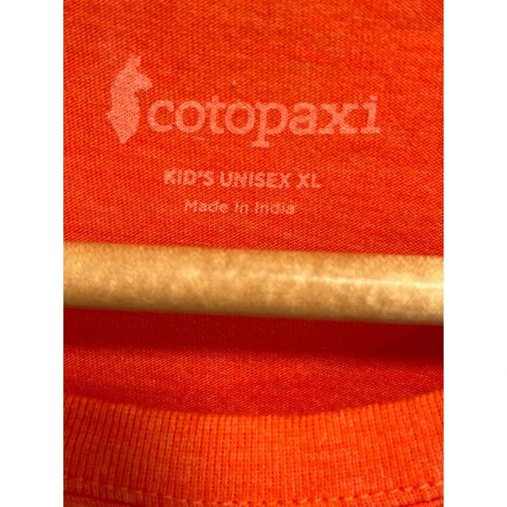 Cotopaxi Kids' Be Free Organic T-Shirt XL‎ Orange Young Wild Free NWT unisex